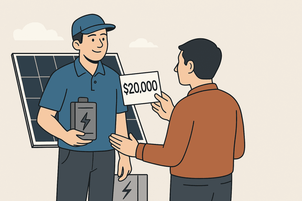 Showing Customers how Solar Panel People Sell